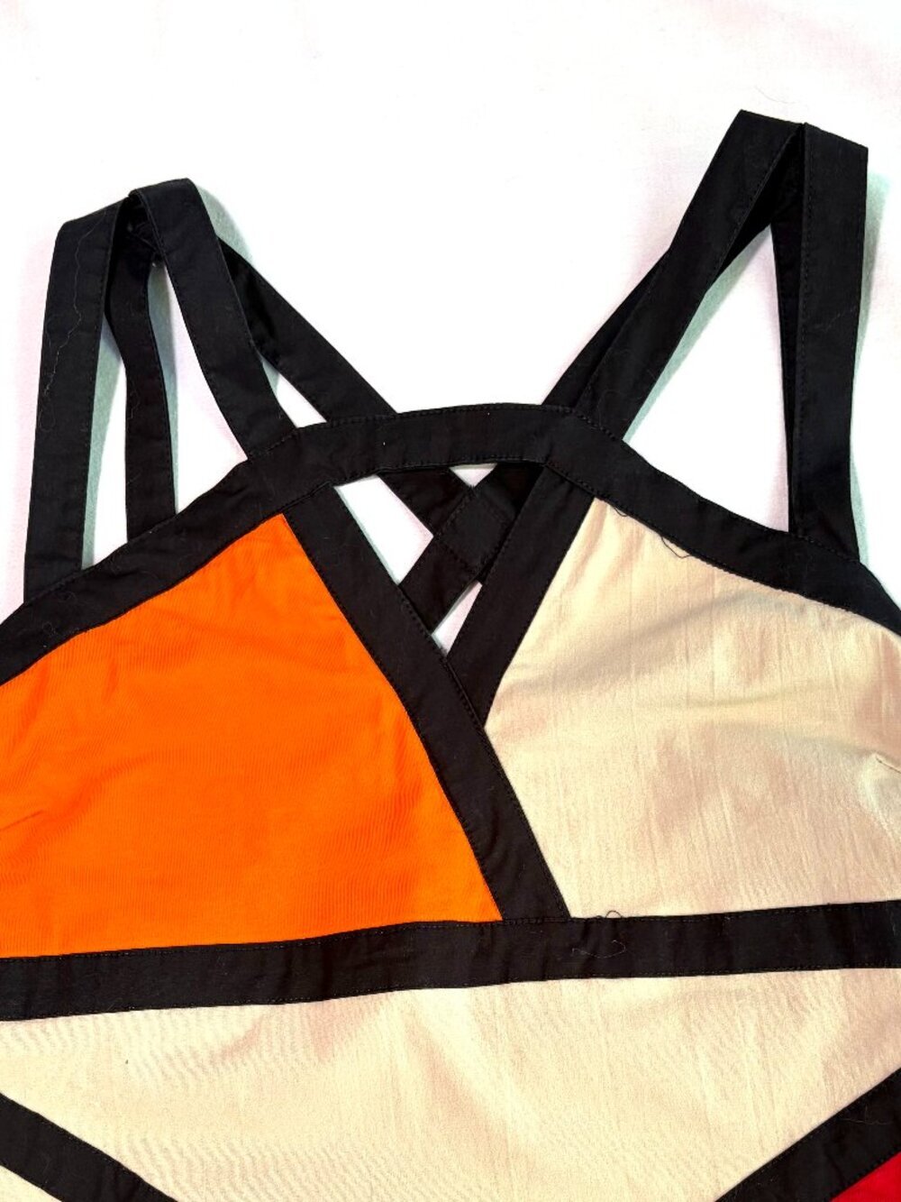 Pygmees mini dress L colorblock stretch - Picture 4 of 9